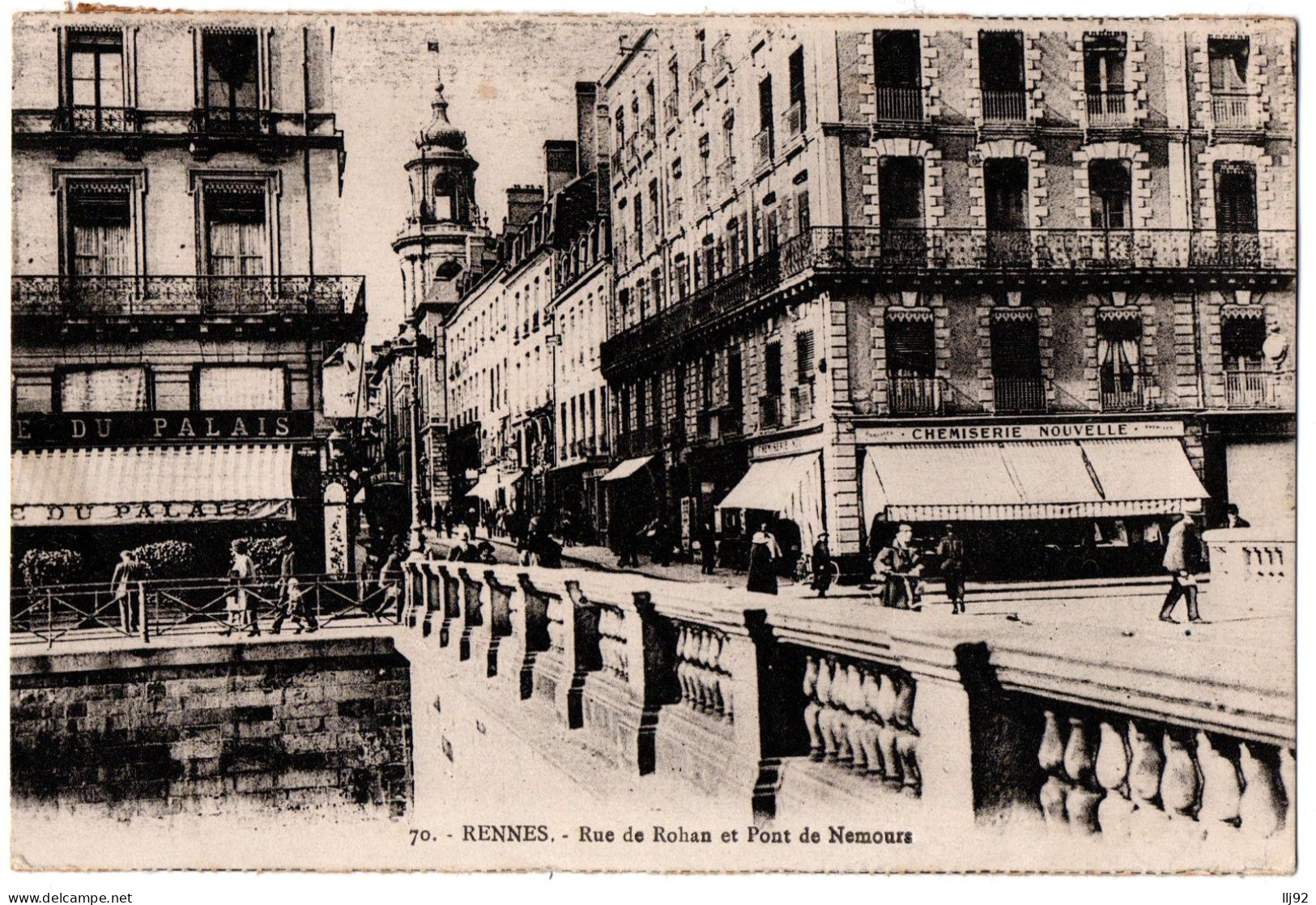 CPA 35 - RENNES (Ille Et Vilaine) - 70. Rue De Rohan Et Pont De Nemours - Rennes