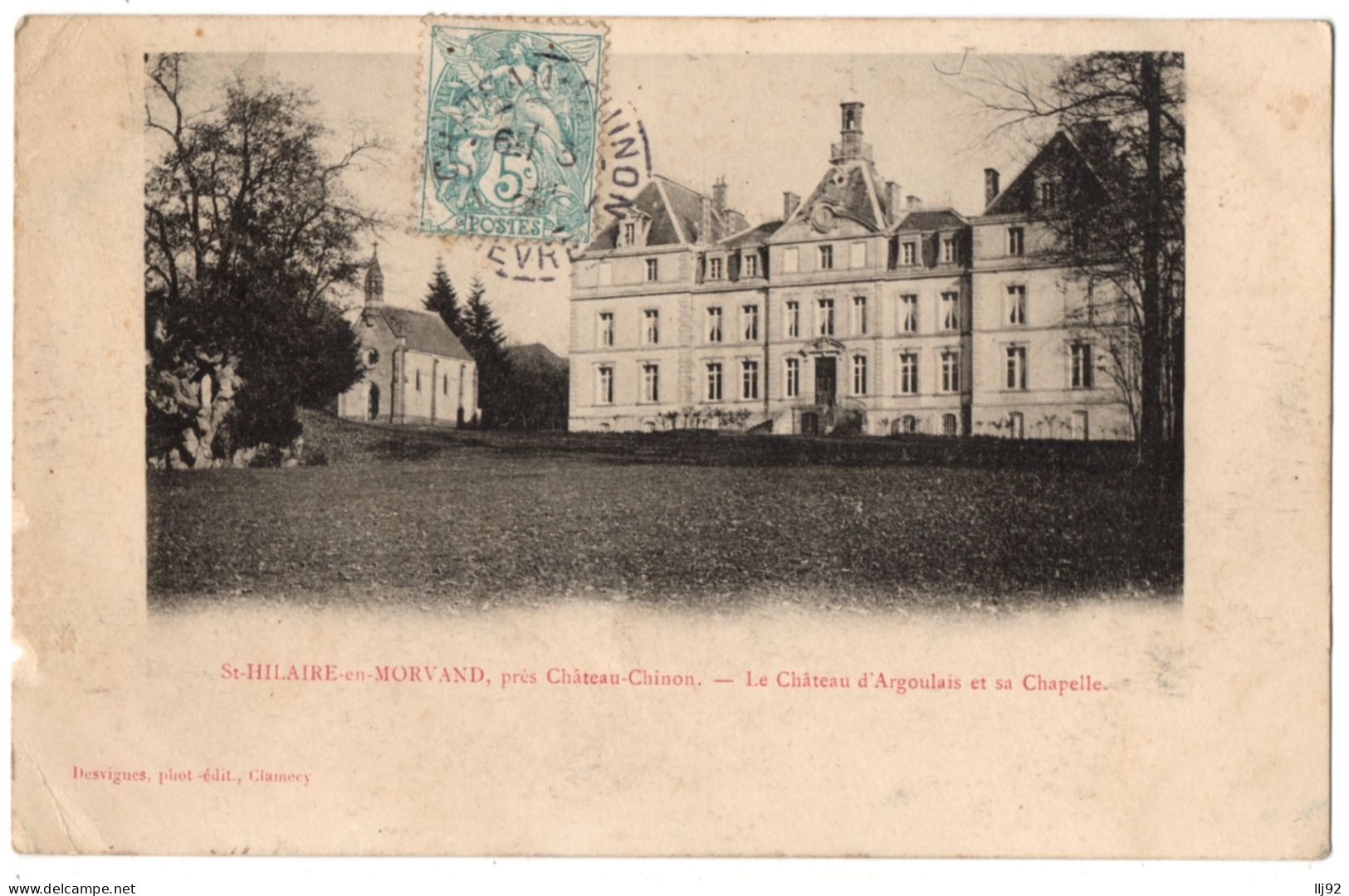 CPA 58 - SAINT HILAIRE En Morvand (Nièvre) - Château D'ARGOULAIS Et Sa Chapelle - Otros & Sin Clasificación