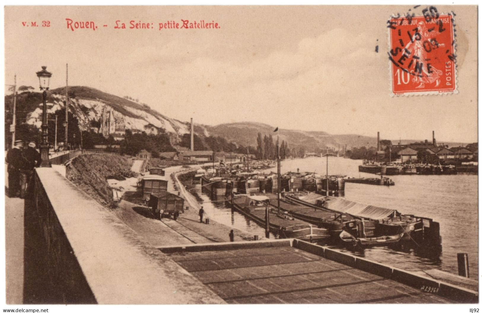 CPA 76 - ROUEN (Seine Maritime) - La Seine : Petite Batellerie - V. M. 32 - Rouen