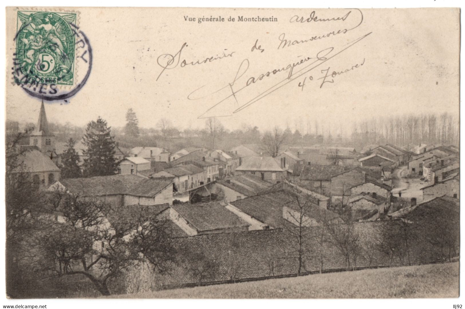 CPA 08 - MONTCHEUTIN (Ardennes) - Vue Générale De Montcheutin - Autres & Non Classés