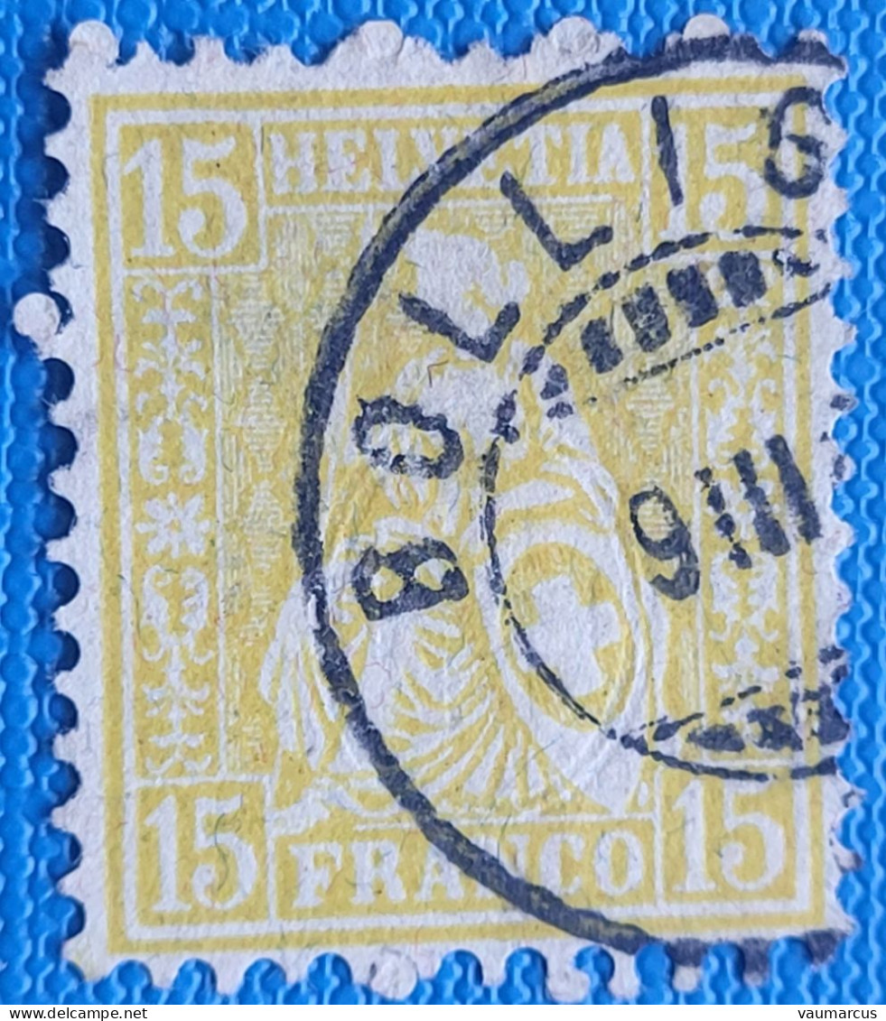 Zu 47 / Mi 39 / YT 52 Papier Mêlé Obl. BOLLIGEN 9.3...SBK 700 CHF ATTEST Voir Description - Used Stamps