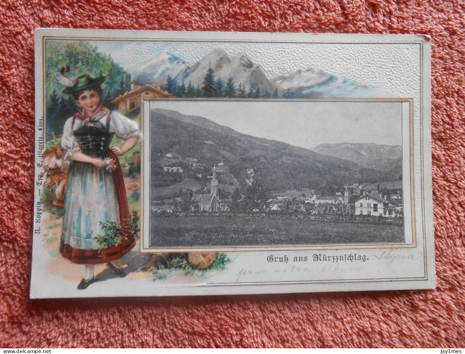 Poskarte Austria Gruss Murzzuschlag 1906 - Mürzzuschlag