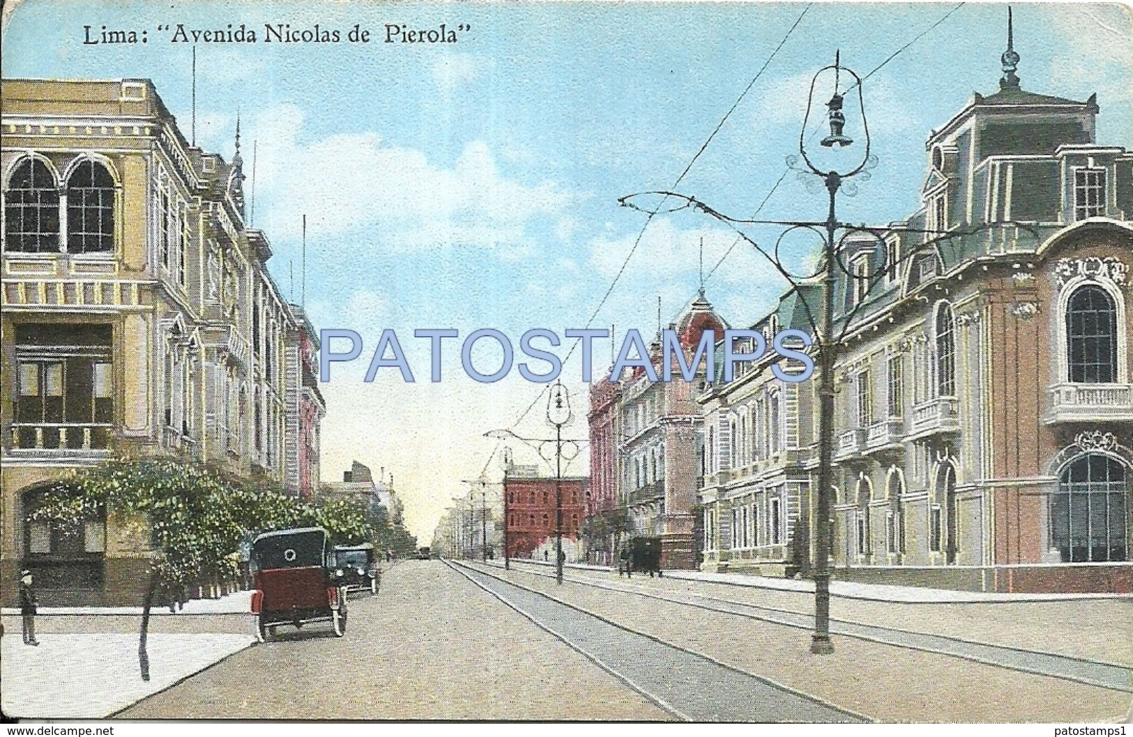 80751 PERU LIMA AVENIDA NICOLAS PIEROLA POSTAL POSTCARD - Pérou