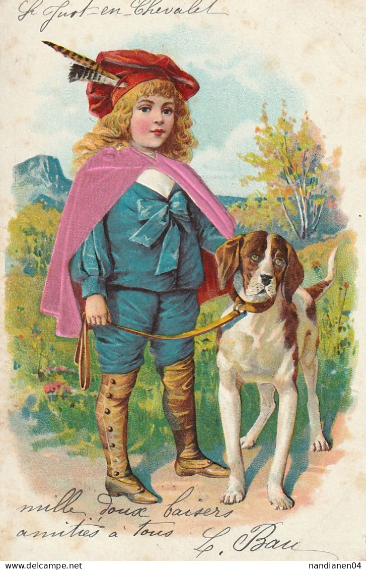 CPA - Illustrateur  - Style Viennoise- Enfant  - Gaufrée - Vor 1900