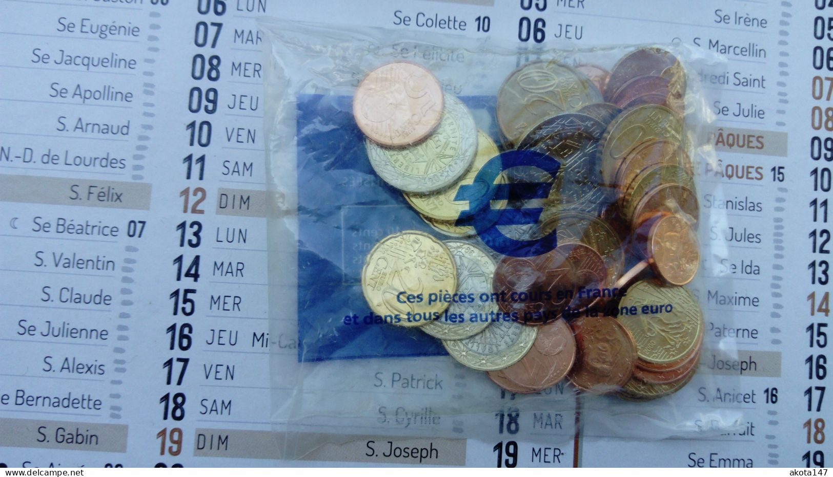 Sachet Plastique D’origine Des Pièces Euro Euros 2001 Soit 100 Francs Soit 15,24 € Valables à Partir De 2002 - France