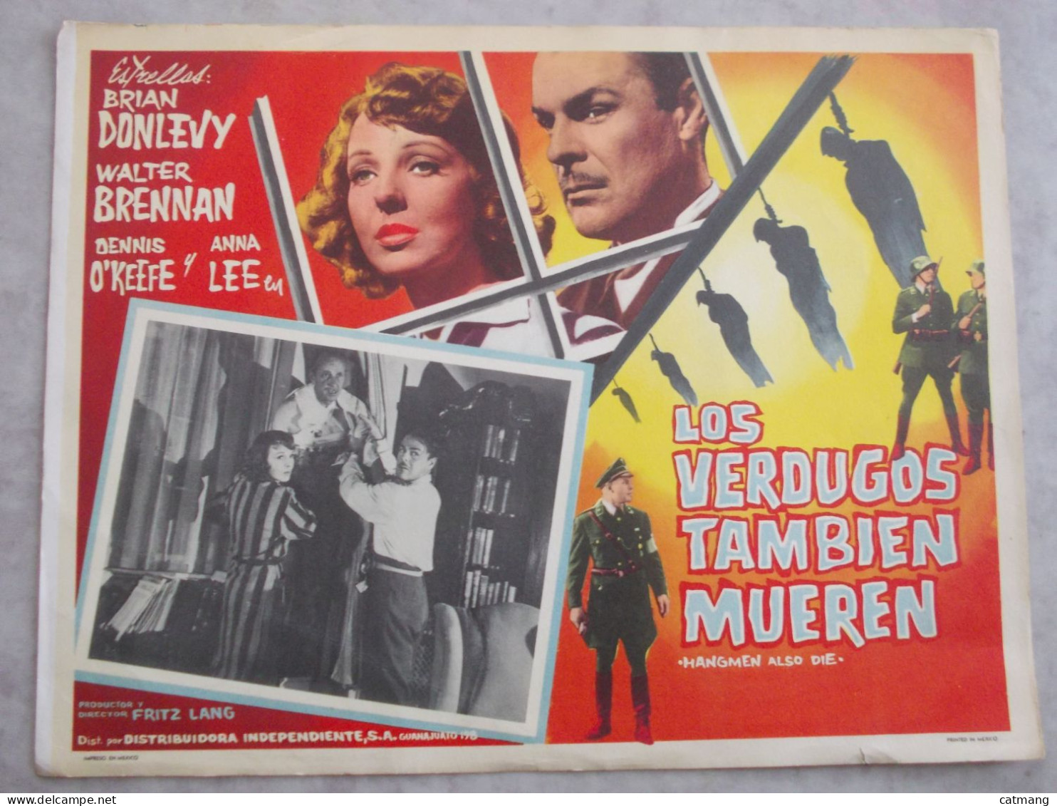 LES BOURREAUX MEURENT AUSSI    AFFICHETTE DE  CINEMA - Fotos