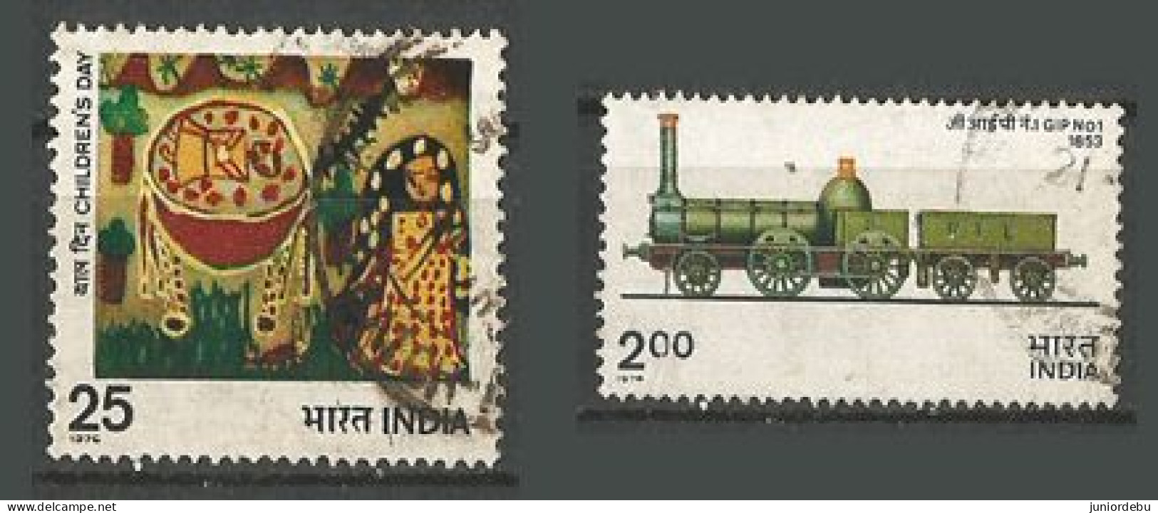 India - 1976 - 2 Different Commemoratives  - USED.  - ( Condition As Per Scan ) ( OL 09/03/2014. ) - Usados