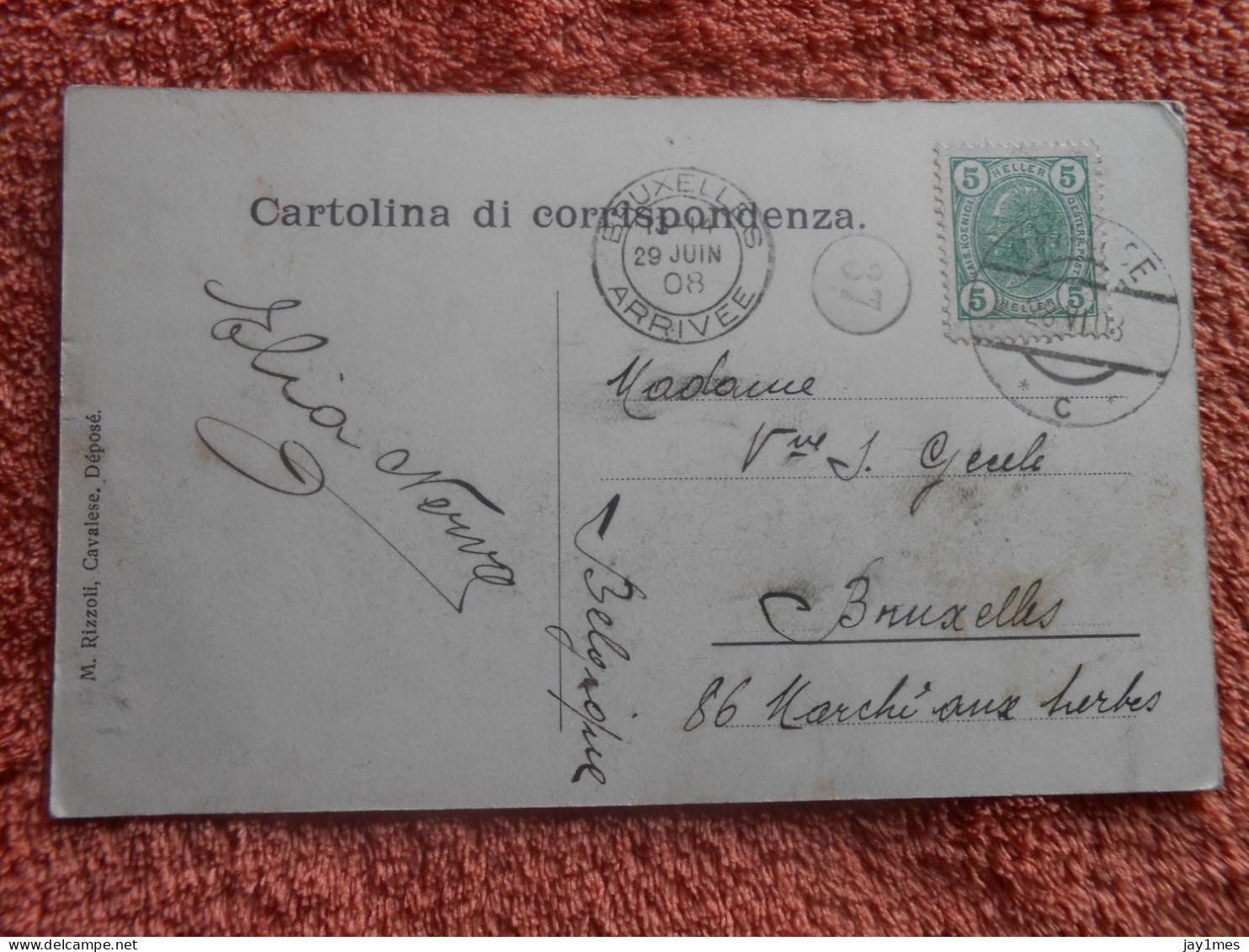 Poskarte Austria Cavalese Saluti 1908 - Other & Unclassified