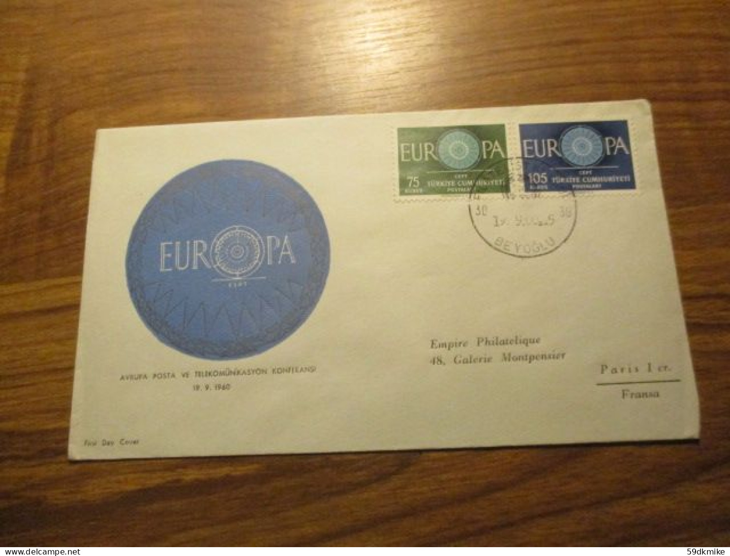 FDC - 1er Jour - Turquie - 1960 - Europa - Andere & Zonder Classificatie