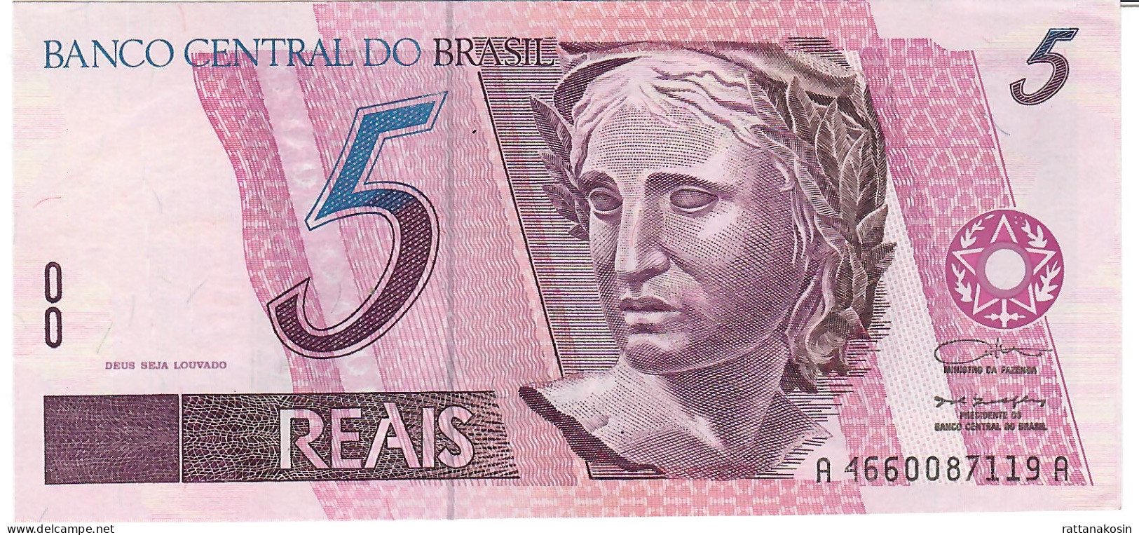 BRAZIL P244e 5 REAIS 1994 Signature 22  AU++/UNC. - Brésil