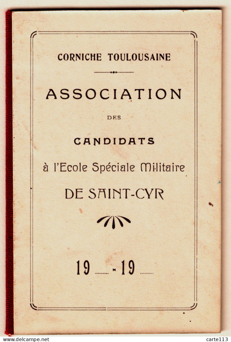 31 - PAP34656PAP - TOULOUSE - Corniche Toulousaine - Carte D'identité Cartonnée -1912-1913 - Très Bon état - HAUTE-GARON - Lidmaatschapskaarten