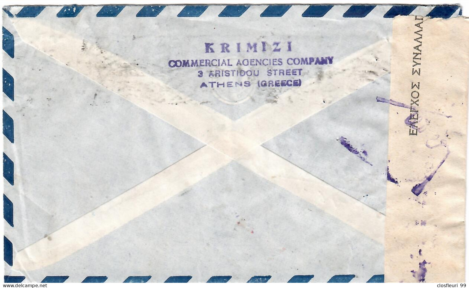Censoir, Examined /Marque N°3 / Par Avion 29.10.48 /Timbre Surchargé 1-9-1946 / Horgen Switzerland - Poststempel - Freistempel
