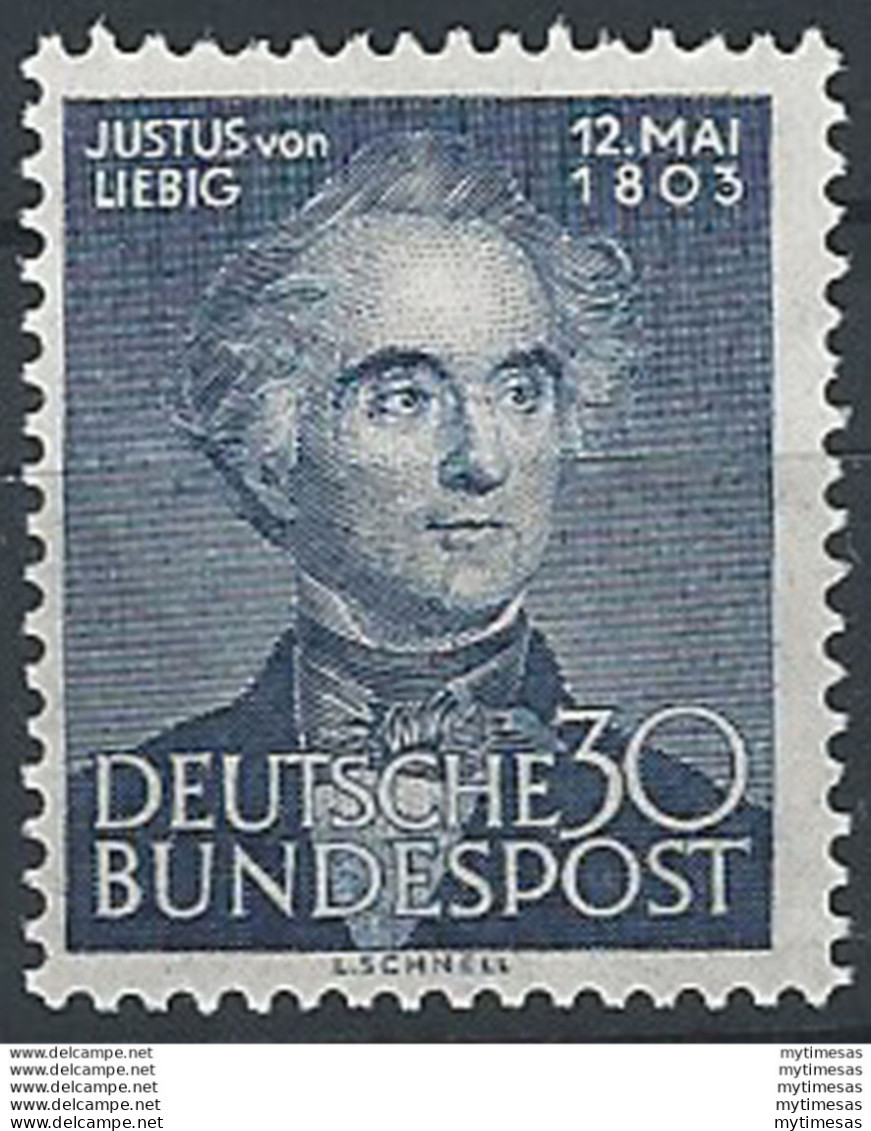 1953 Germania Justus Von Liebig 1v. MNH Unif. N. 52 - Other & Unclassified