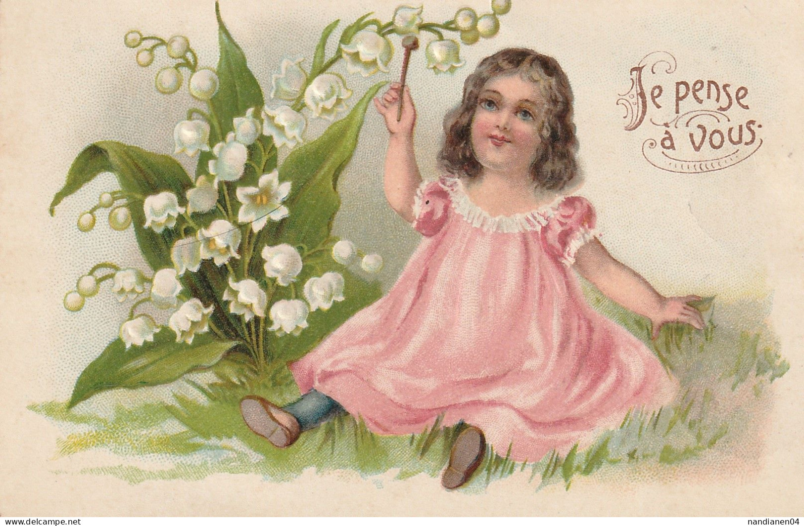 CPA - Illustrateur  - Style Viennoise- Enfant  - Gaufrée - Before 1900