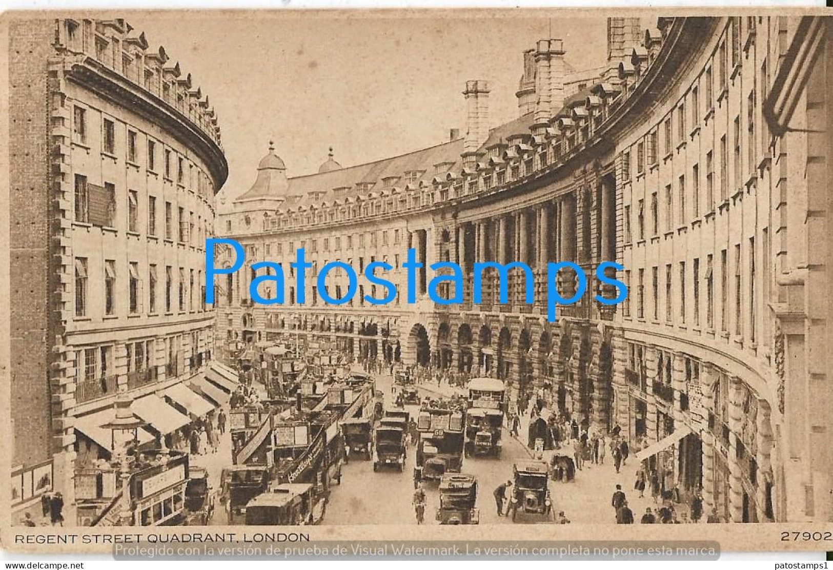 228628 UK LONDON REGENT STREET QUADRANT & VERY AUTOMOBILE POSTAL POSTCARD - Other & Unclassified