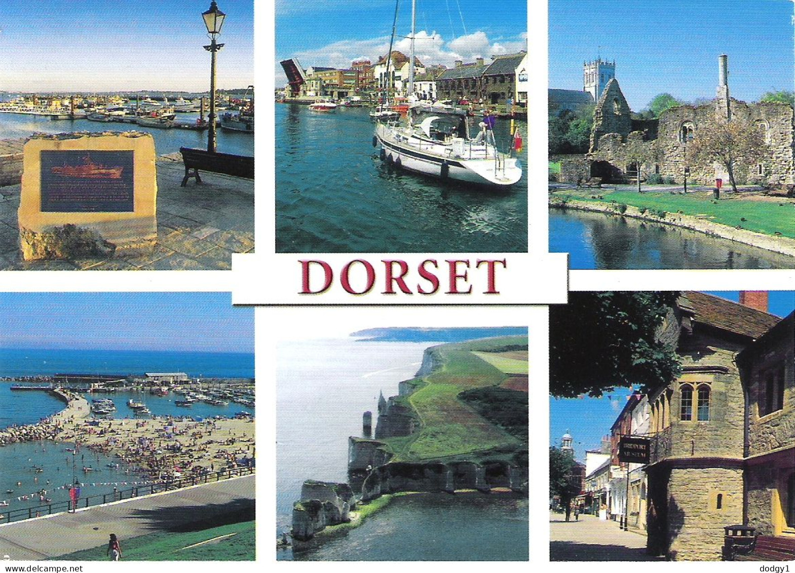 SCENES FROM AROUND DORSET, ENGLAND. USED POSTCARD My6 - Autres & Non Classés