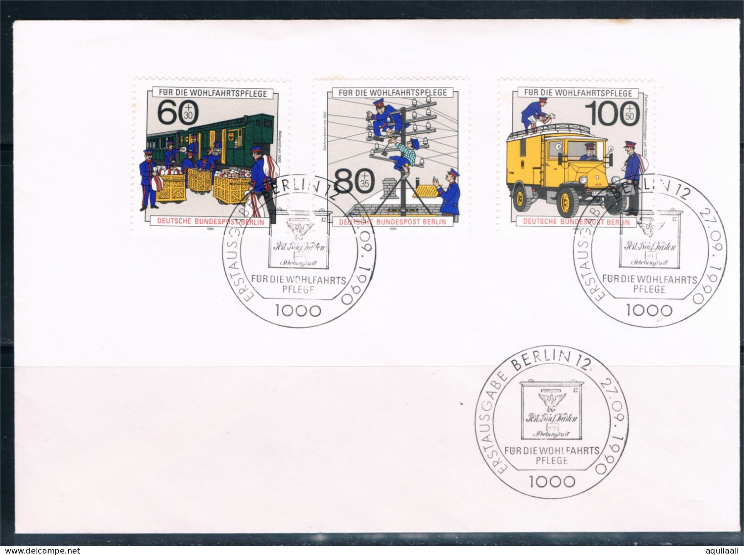 GERMANIA  Berlino 1990. Serie "Storia Delle Posta", Annullo Commemorativo Fdc. - 1981-1990