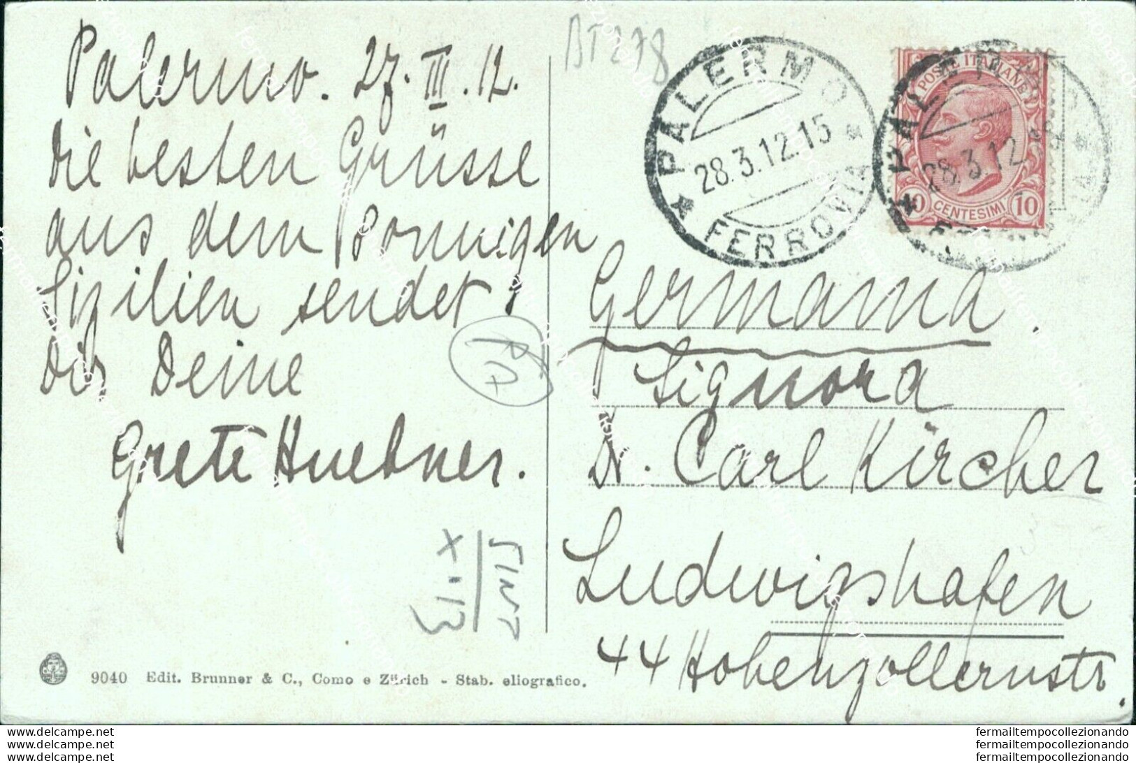 Bt278 Cartolina Palermo Citta' Quattro Canti  1915 Sicilia - Palermo