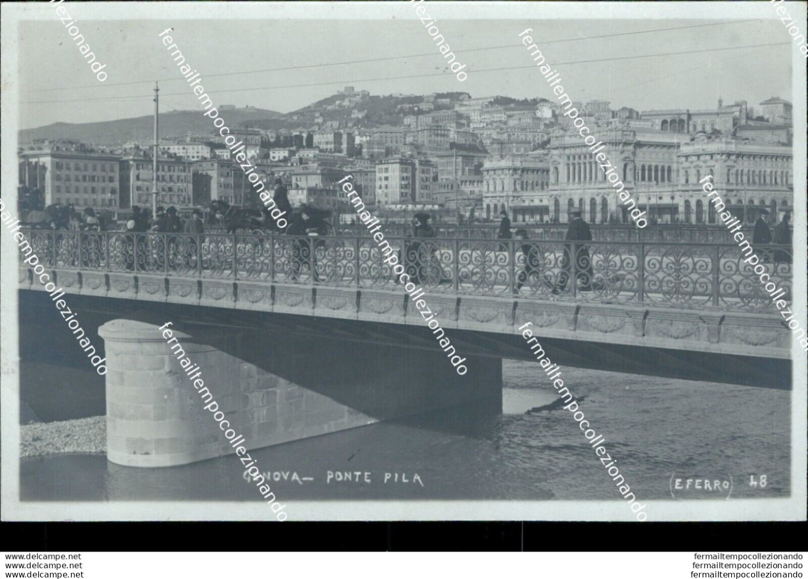 Bq146 Cartolina Fotografica Genova Citta' Ponte Pila - Genova (Genoa)