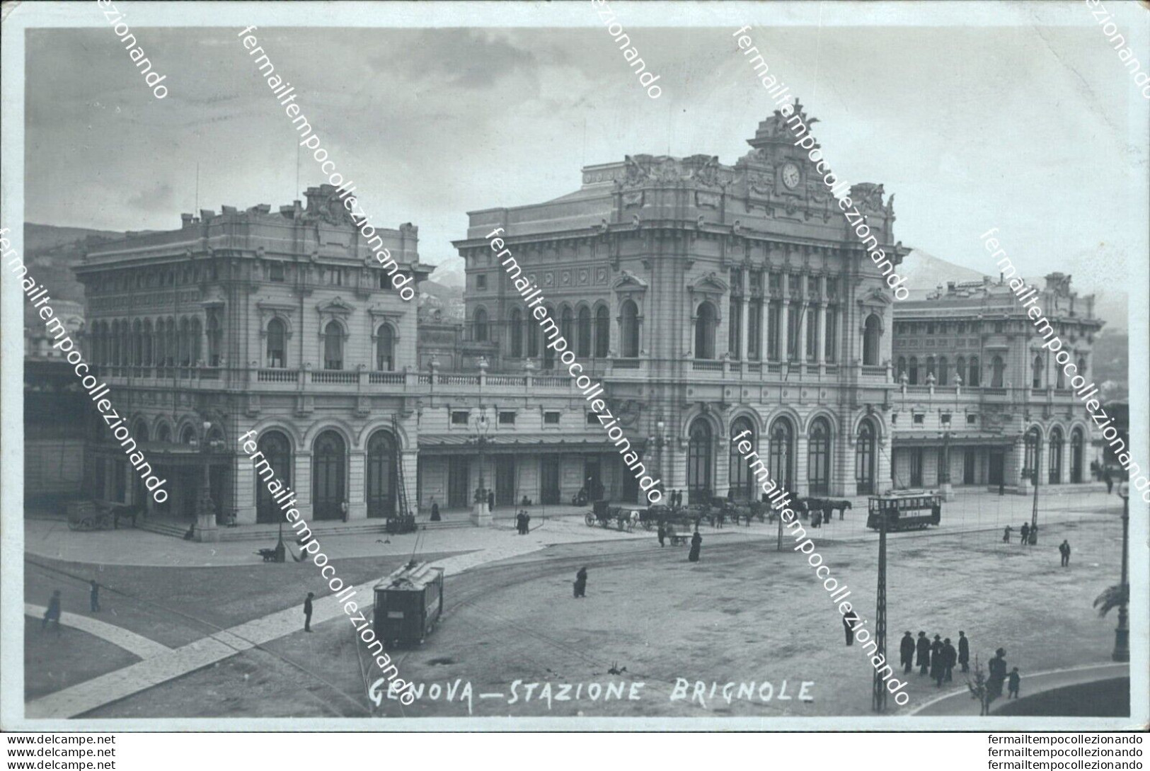 Bq145 Cartolina Fotografica Genova Citta' Stazione Brignole - Genova (Genua)