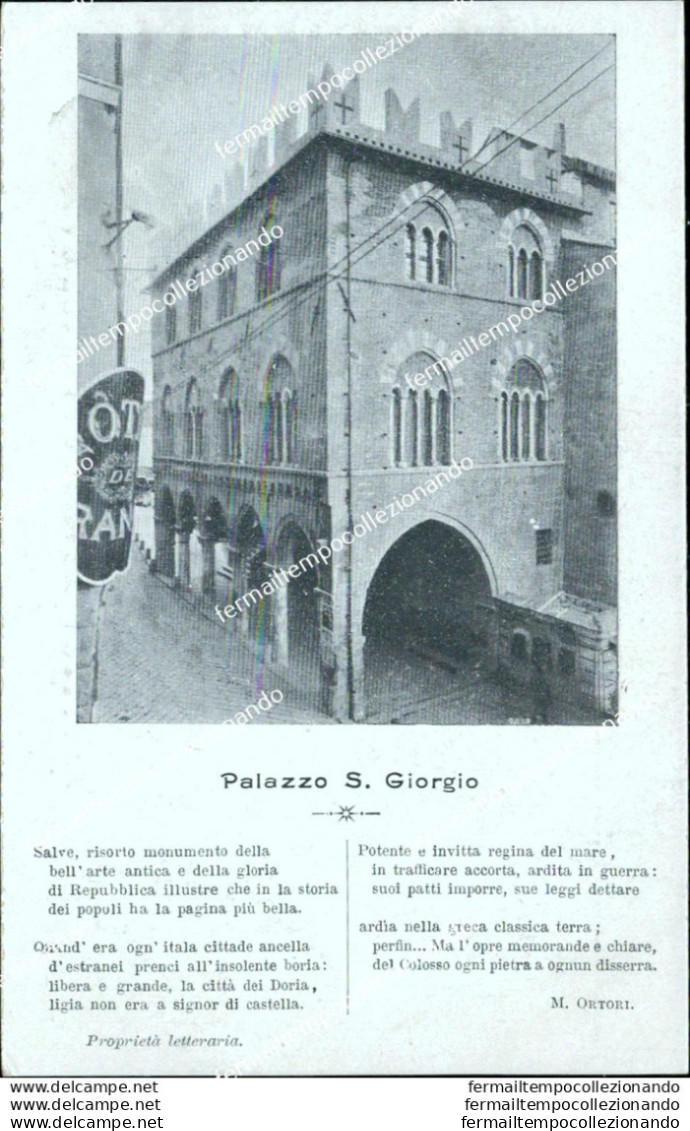 Ai622  Cartolina Genova Citta'  Palazzo S.giorgio - Genova