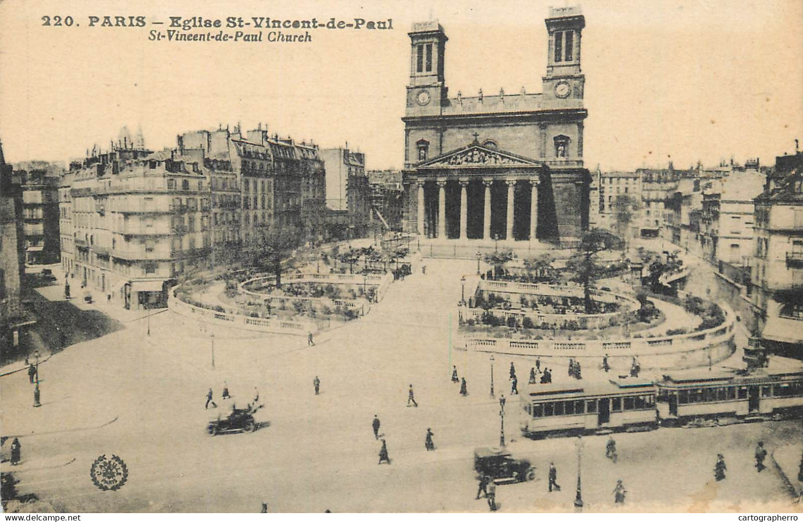 CPA France Paris Eglise St. Vincent De Paul - Andere Monumenten, Gebouwen