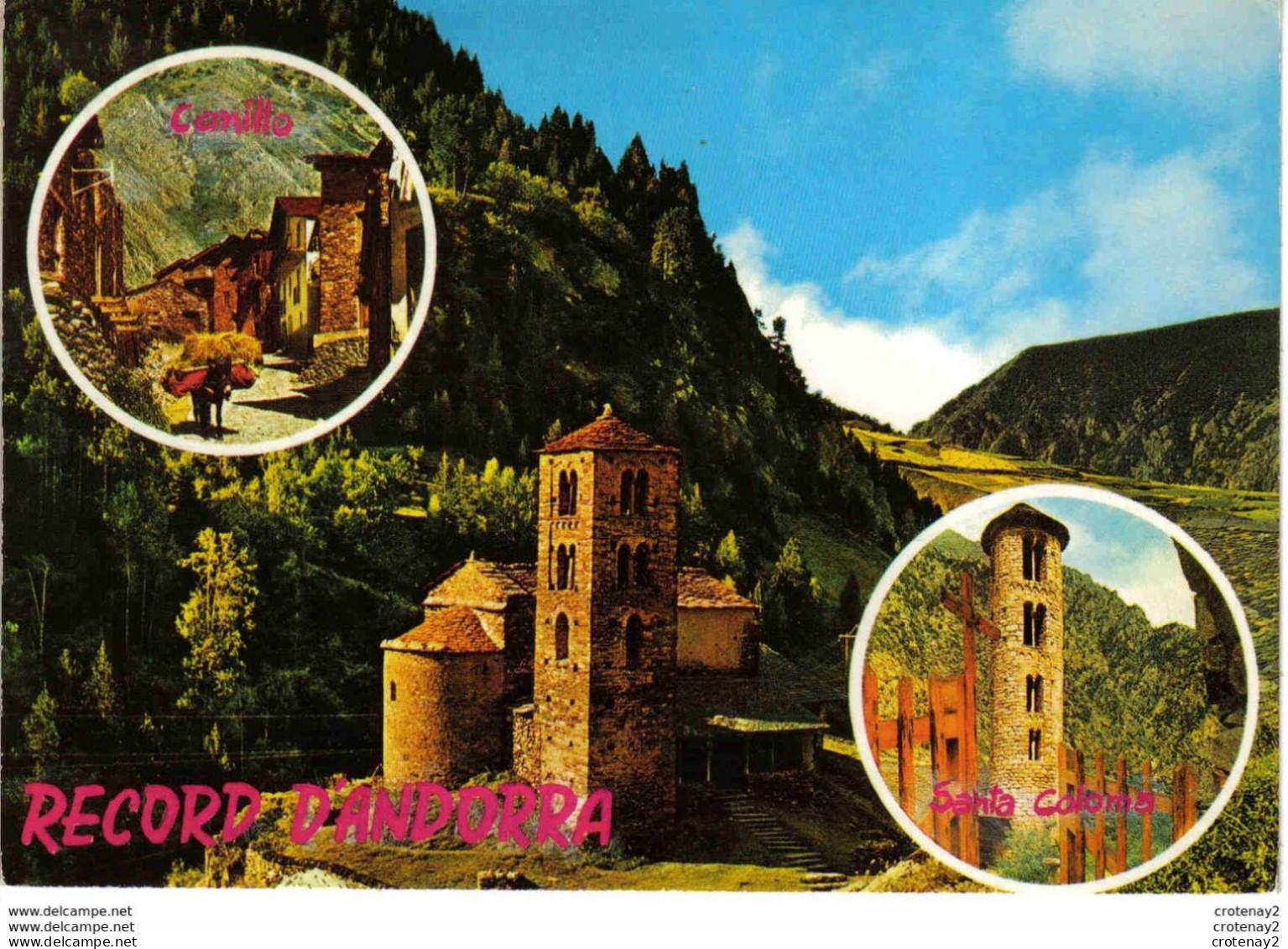 Valls D'Andorra ANDORRE N°27 Canillo St Jean De Caselles Chapelle Santa Coloma VOIR TIMBRE Fleur Colchique 1975 - Andorra