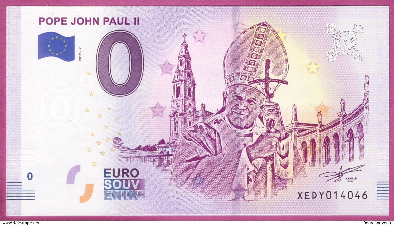 0-Euro XEDY 2019-2 /1 POPE JOHN PAUL II - PAPST JOHANNES PAUL II. R3.1 - Private Proofs / Unofficial