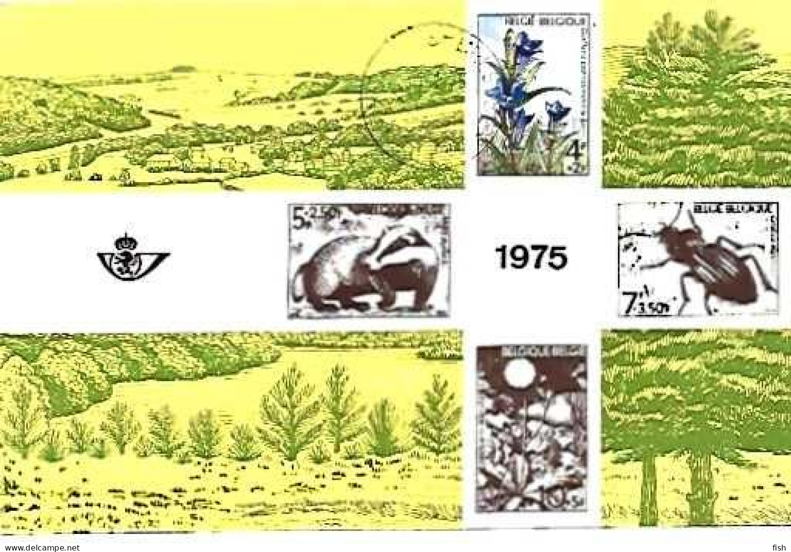 Belgium & Timbres Post Speciaux Solidarite, Flora Gentiaan Gentiane,  Bruxelles 1975 (1738) - Storia Postale