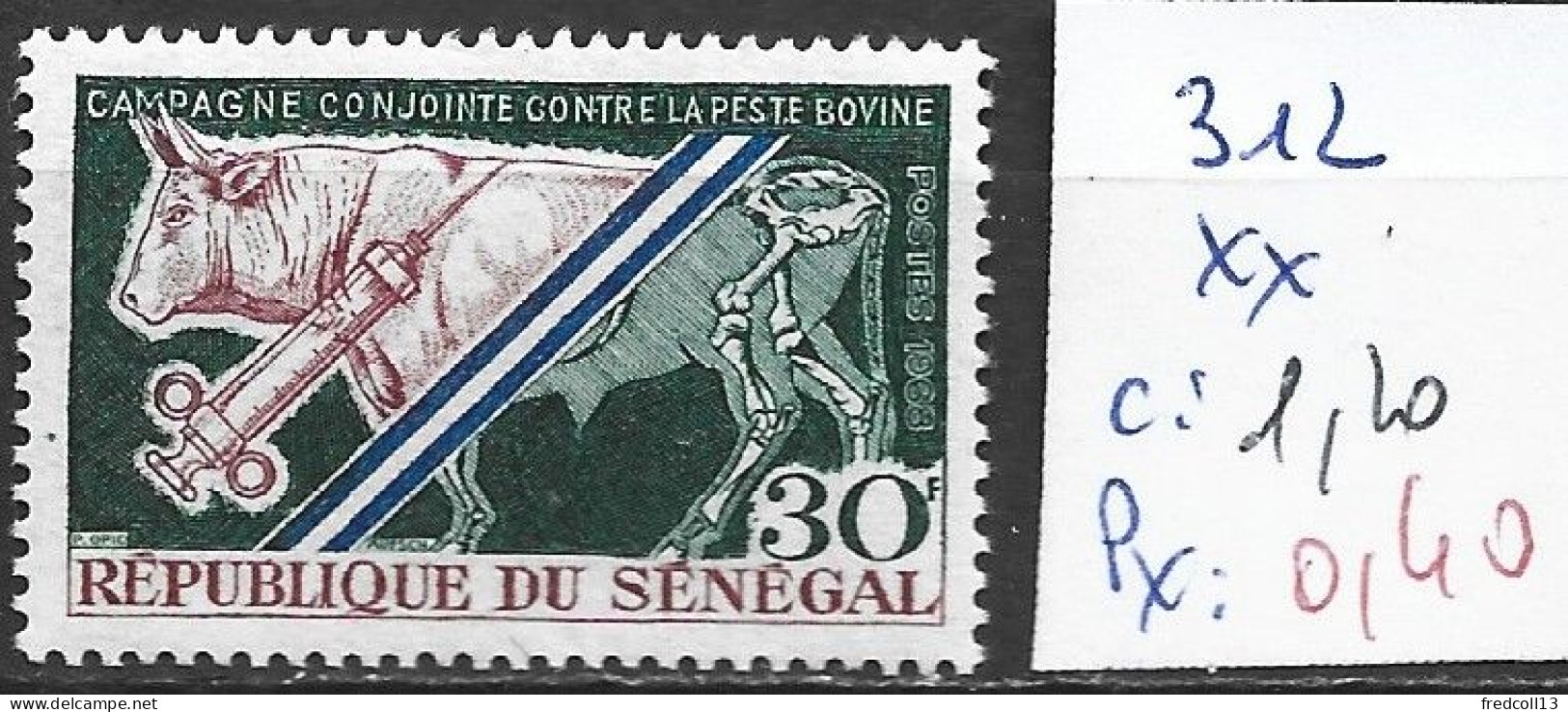 SENEGAL 312 ** Côte 1.20 € - Sénégal (1960-...)