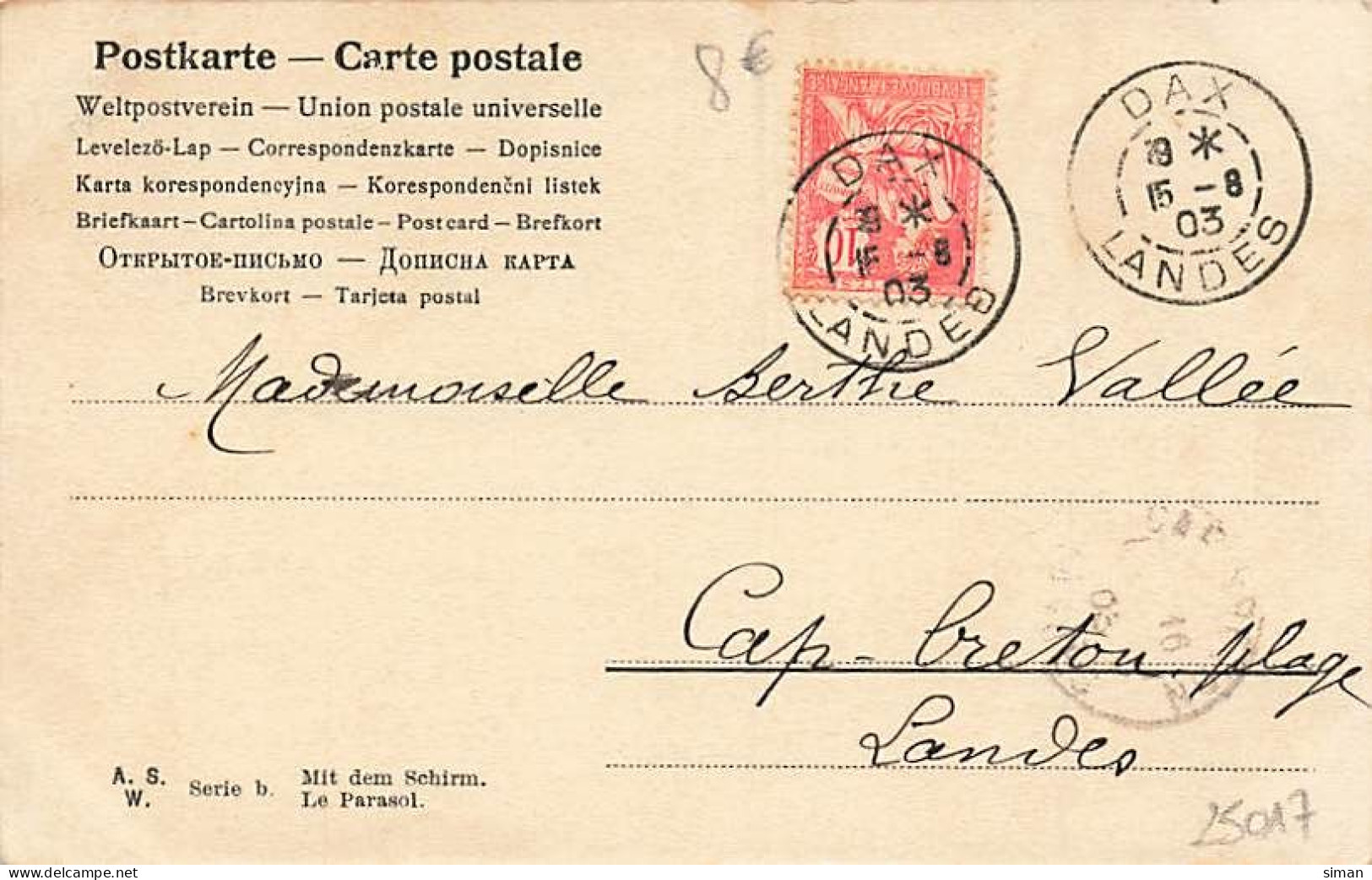 N°25017 - Carte Illustrateur - Style Bottaro - Femme Avec Ombrelle Fermée - 1900-1949