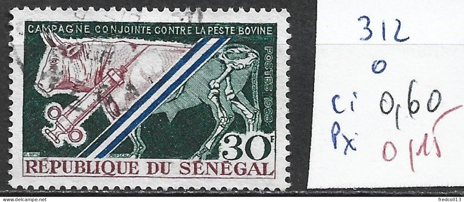 SENEGAL 312 Oblitéré Côte 0.60 € - Senegal (1960-...)