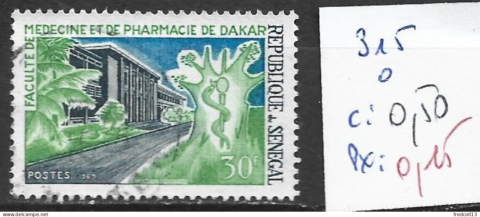 SENEGAL 315 Oblitéré Côte 0.50 € - Sénégal (1960-...)