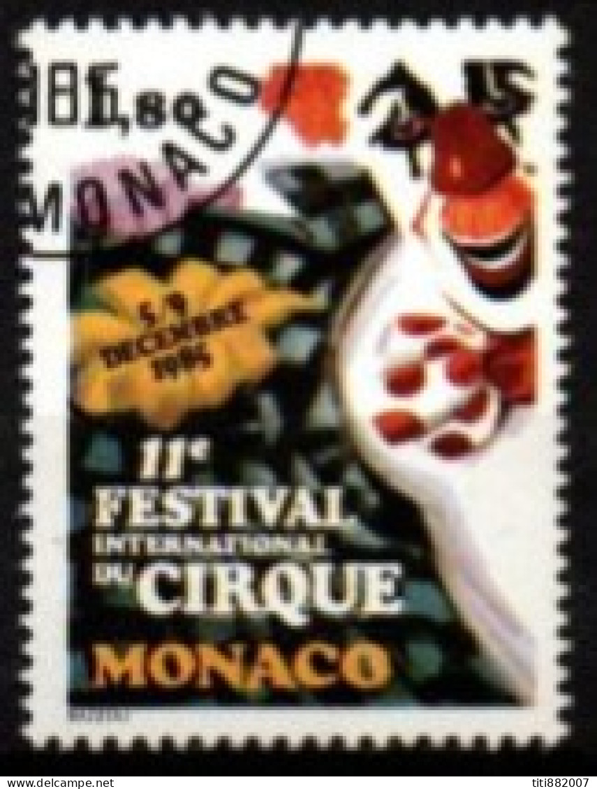 MONACO    -   1985 .   Y&T N° 1496 Oblitéré.   Cirque  /  Clown - Oblitérés