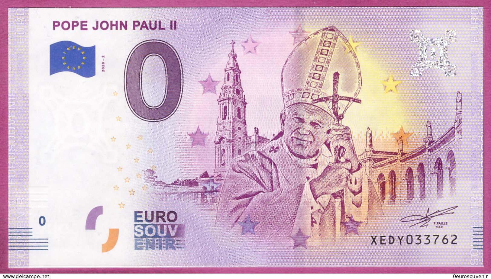 0-Euro XEDY 2020-2  POPE JOHN PAUL II - PAPST JOHANNES PAUL II. - Privatentwürfe