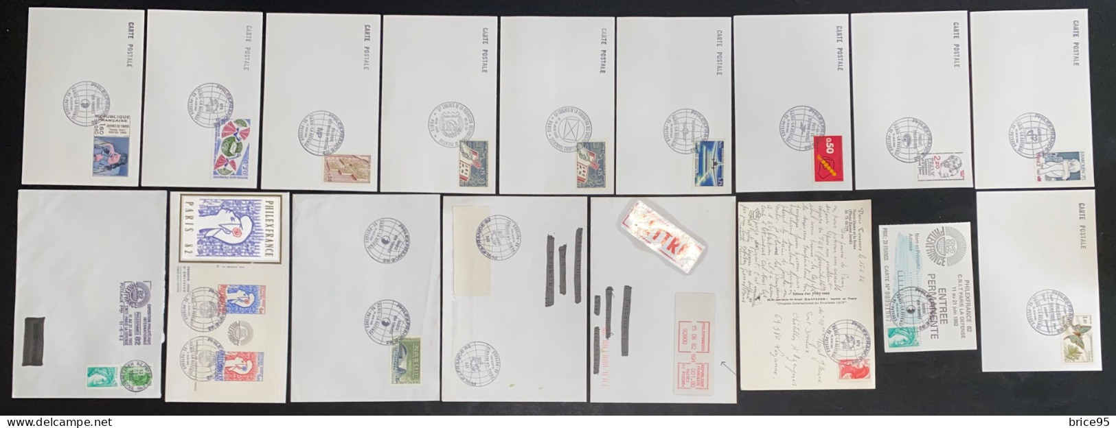 France - FDC - Premier Jour - Carte Maximum - Lot De 17 Documents - Philexfrance - 1982 - 1980-1989