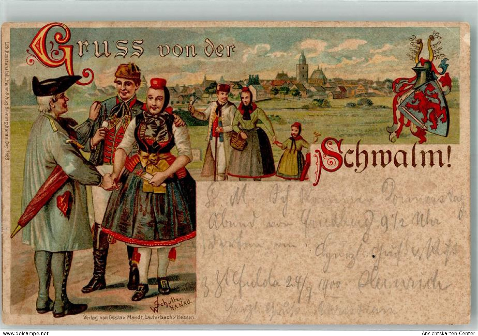 13969108 - Gruss Aus Litho Wappen  Verlag Gustav Mandt  Sign. W. Schultz - Other & Unclassified