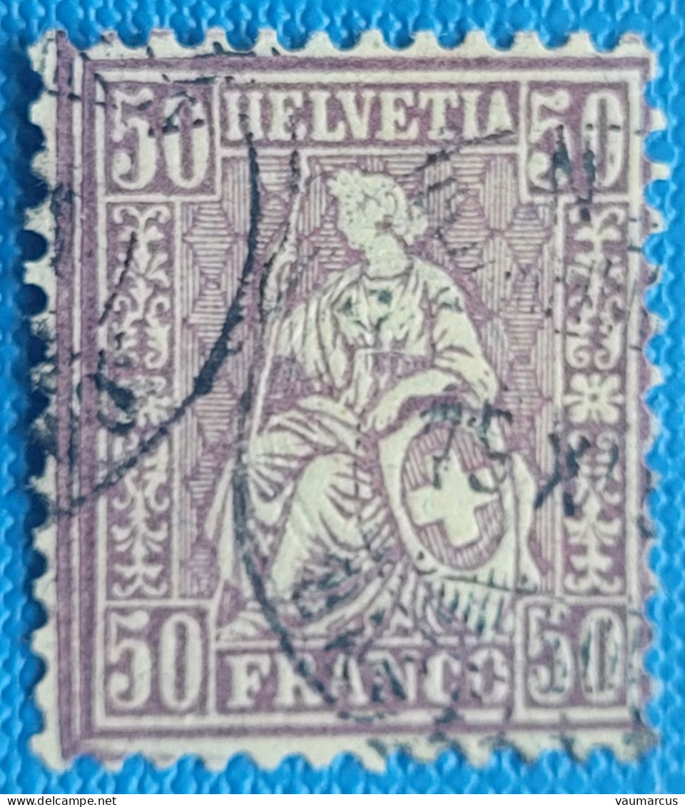 Zu 51 / Mi 43 / YT 56 Papier Mêlé Signé Estoppey + Raybaudi Obl. SBK 800 CHF Voir Description - Used Stamps