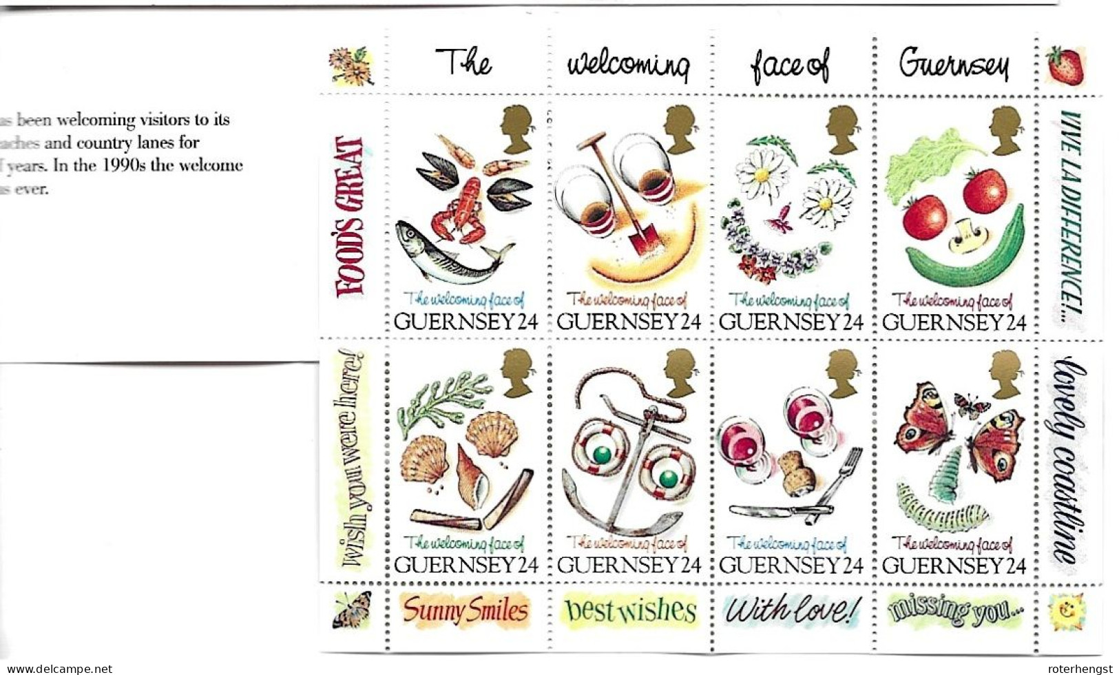 Guernsey Tourism Food Booklet Mnh ** 7,5 Euros 1995 - Guernesey
