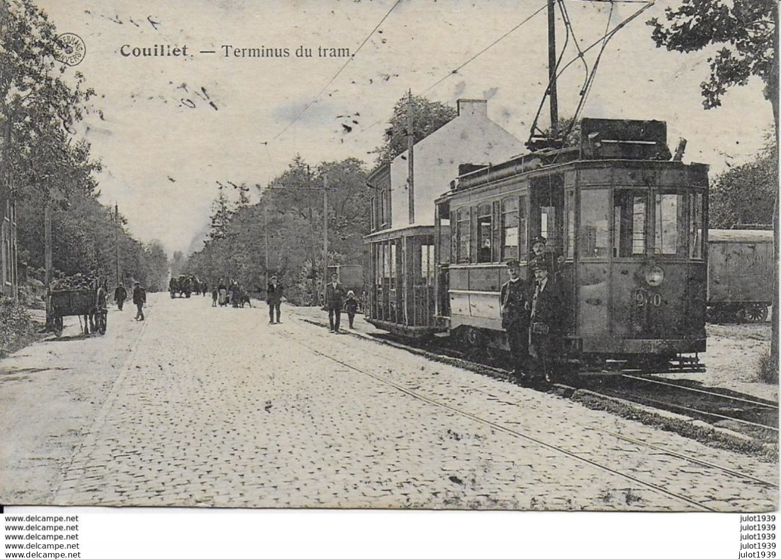 Julot1939 ....  COUILLET ..-- TRAM TERMINUS . 1921 Vers MONTIGNY . Voir Verso . - Charleroi