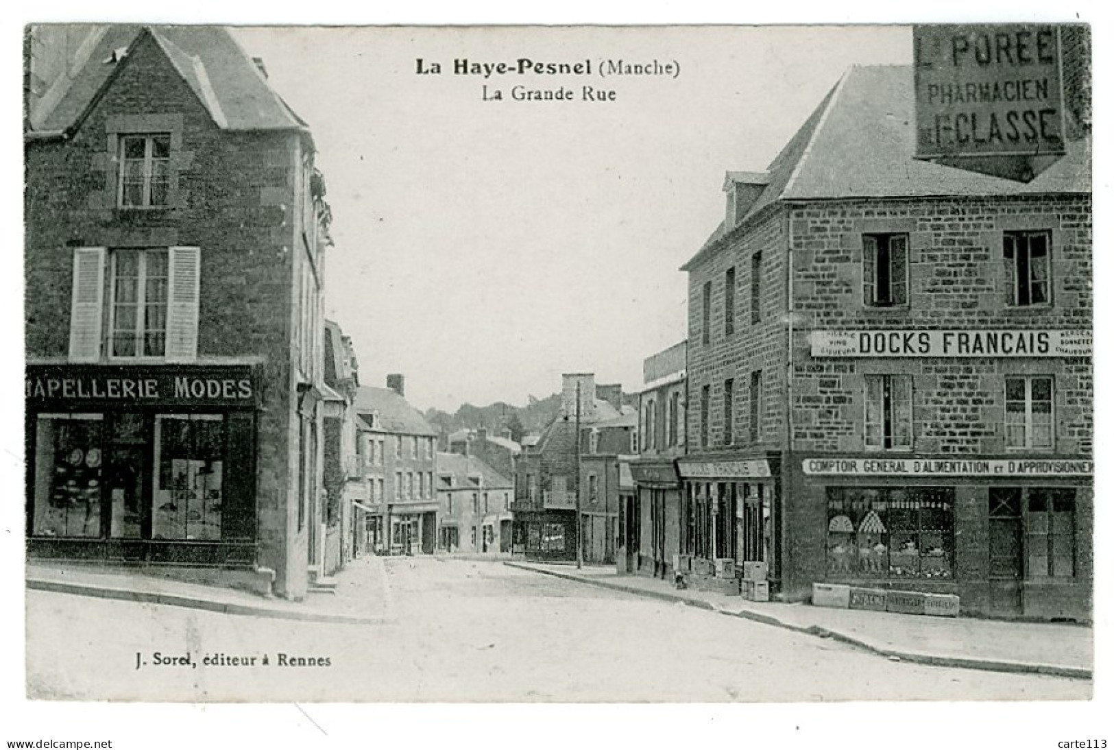 50 - B3129CPA - LA HAYE PESNEL - La Grande Rue - Parfait état - MANCHE - Autres & Non Classés