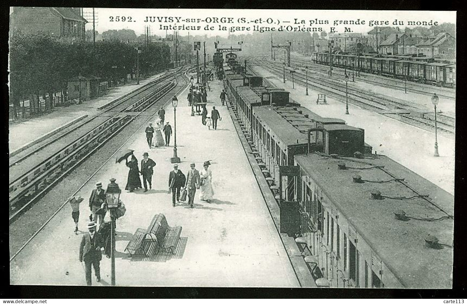 91 - T2376CPA - JUVISY SUR ORGE - La Plus Grande Gare Du Monde, Intérieur De La Gare - Ligne D'Orléans - Parfait état - - Autres & Non Classés