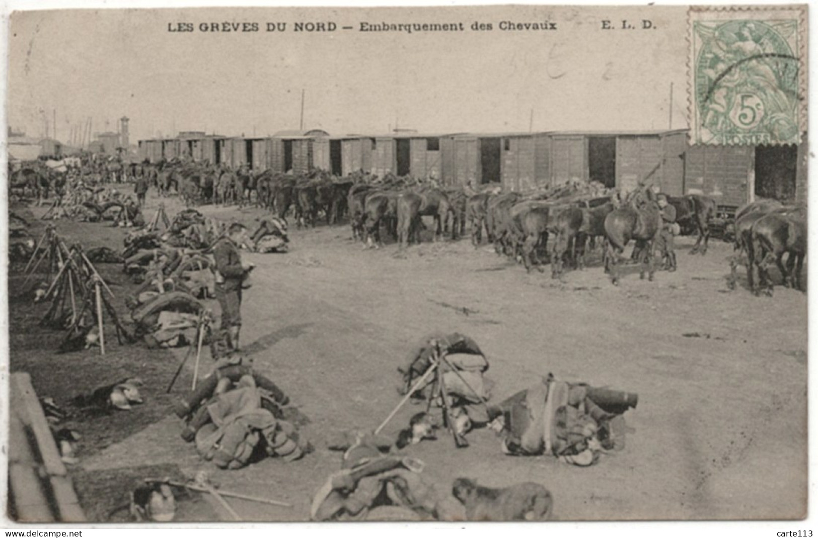 59 - T26374CPA - NORD - Embarquement Des Chevaux - Les Greves Du Nord - Très Bon état - NORD - Other & Unclassified