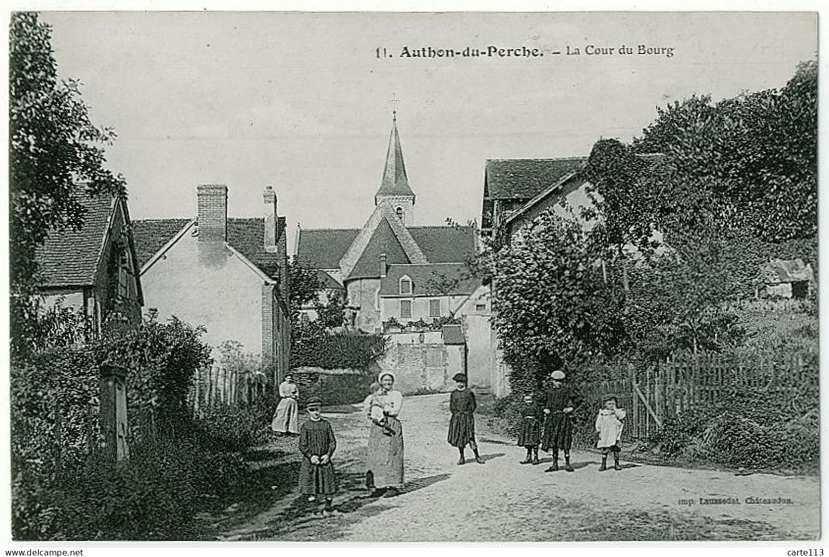 28 - B5938CPA - AUTHON DU PERCHE - La Cour Du Bourg - Parfait état - EURE-ET-LOIR - Autres & Non Classés