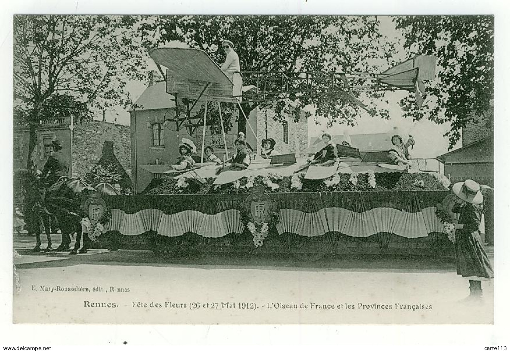 35 - B4820CPA - RENNES - FETE DES FLEURS - L'Oiseau De FRANCE  Et Les Provinces Françaises - Très Bon état - ILLE-ET-VIL - Rennes