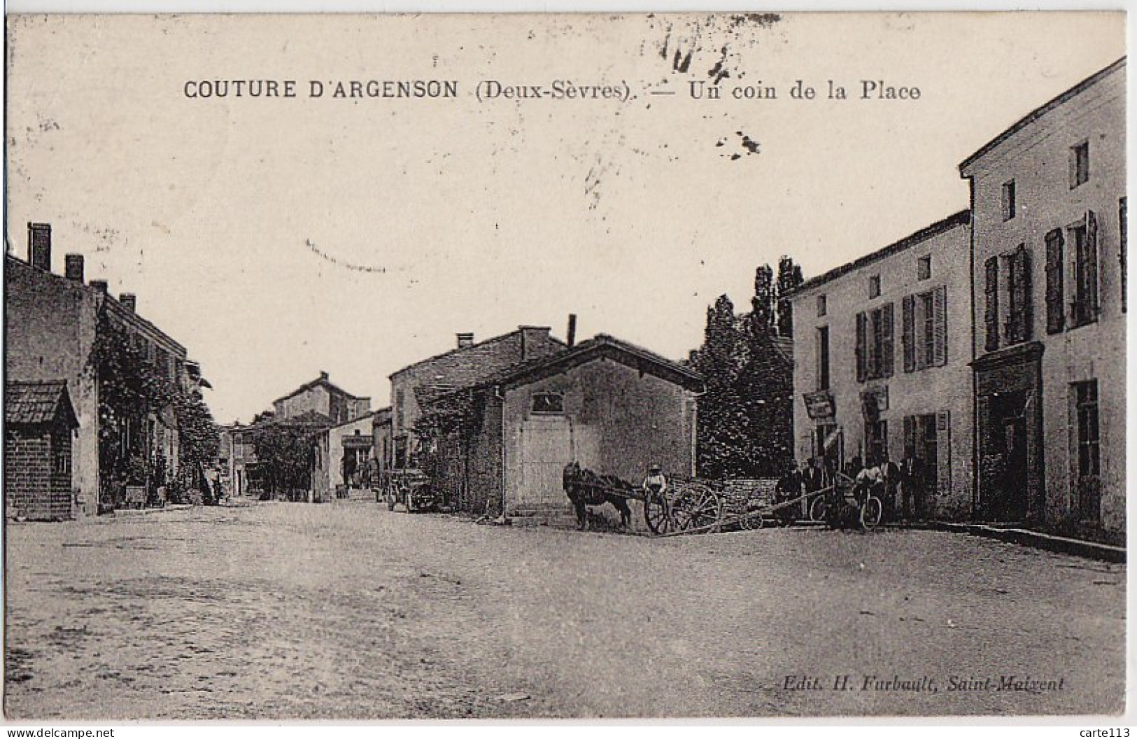 79 - B18024CPA - COUTURE D' ARGENSON - Un Coin De La Place - Très Bon état - DEUX-SEVRES - Autres & Non Classés