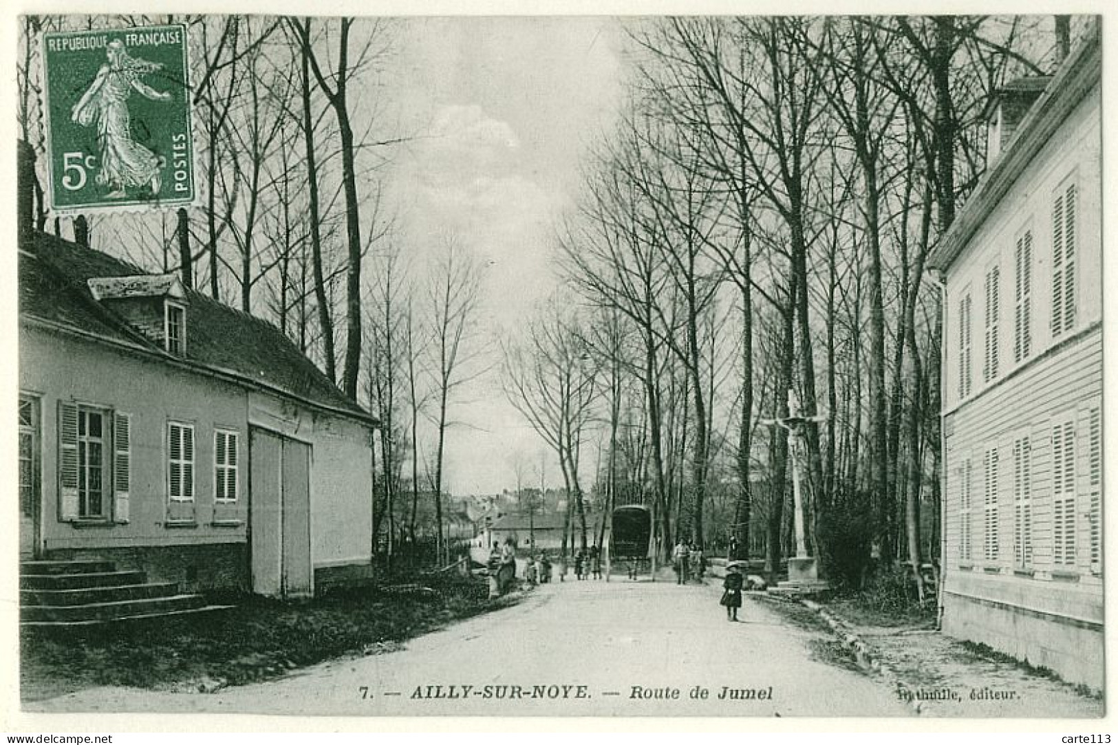 80 - B17665CPA - AILLY SUR NOYE - Route De Jumel - Très Bon état - SOMME - Ailly Sur Noye