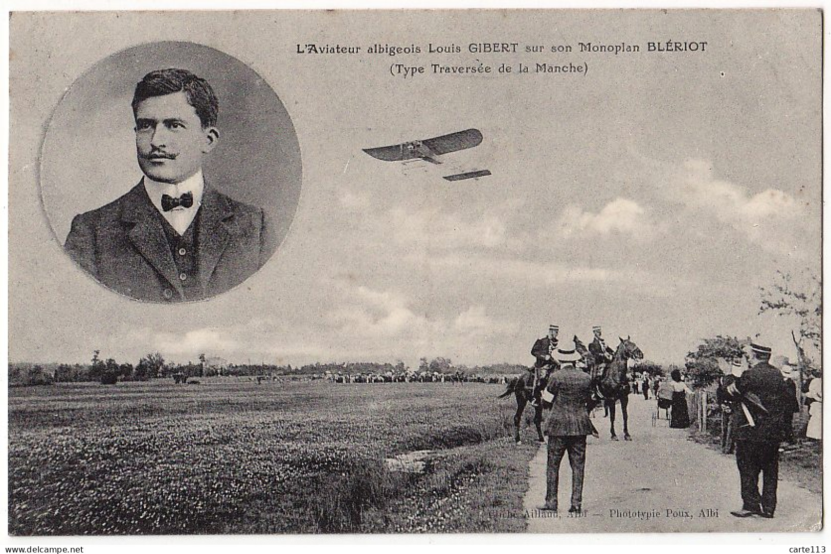 81 - B16701CPA - ALBI - Aviateur Albigeois Louis GIBERT Sur Son Monoplan BLERIOT - Très Bon état - TARN - Albi