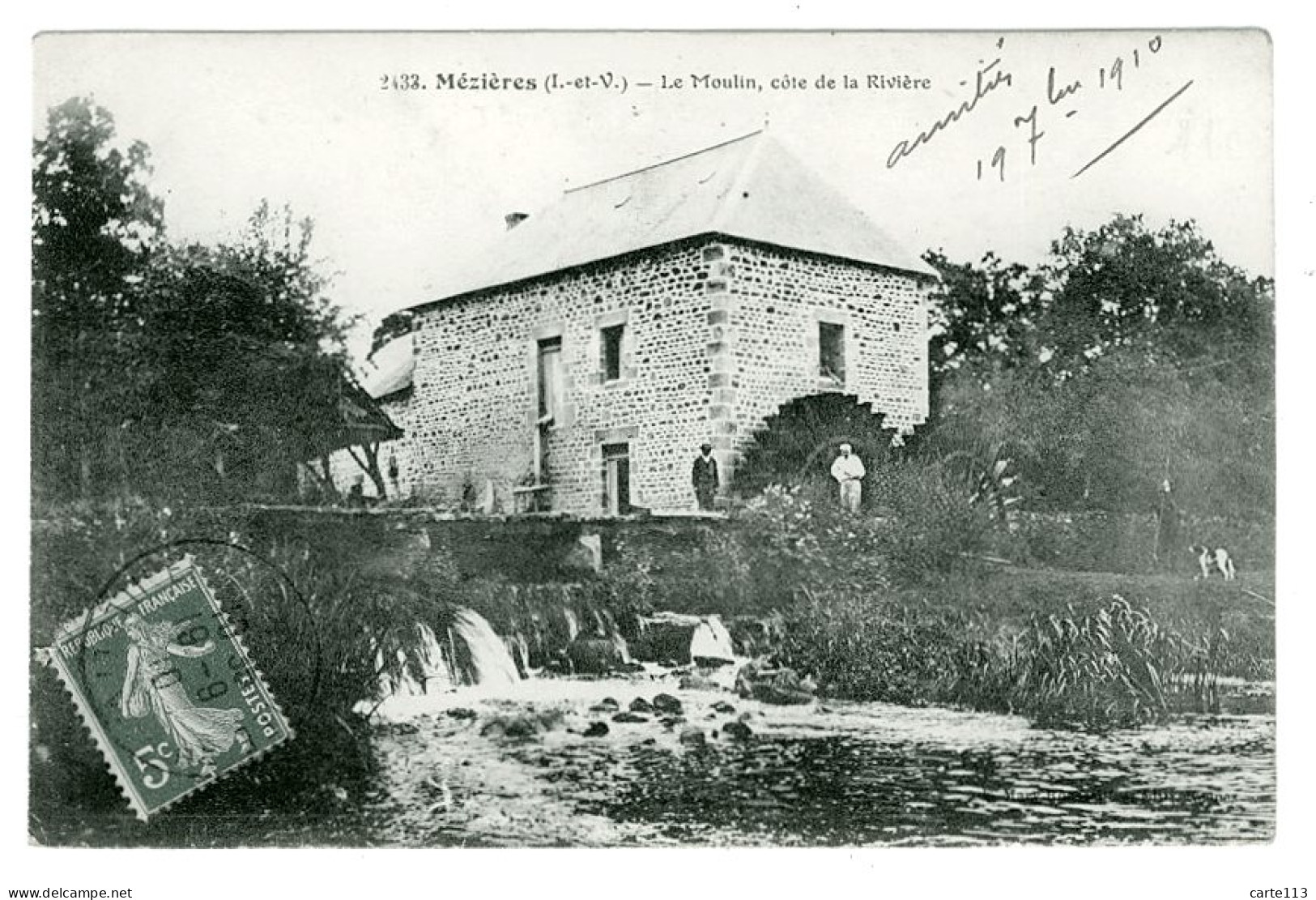 35 - B4702CPA - MEZIERES - Le Moulin - Côté De La Rivière - Très Bon état - ILLE-ET-VILAINE - Andere & Zonder Classificatie