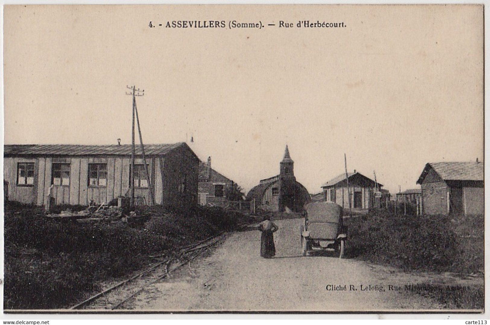 80 - B17713CPA - ASSEVILLERS - Rue De Herbecourt - Très Bon état - SOMME - Other & Unclassified